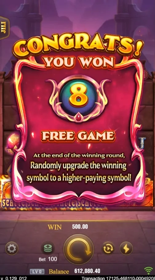 Trial of Phoenix: Eight Free Game prompt.