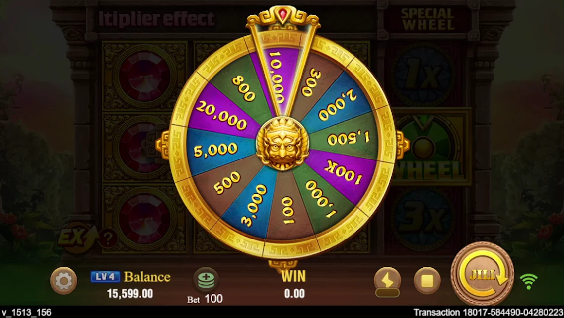 Fortune Gems 2: Lucky Wheel screen with a highlighted segment.