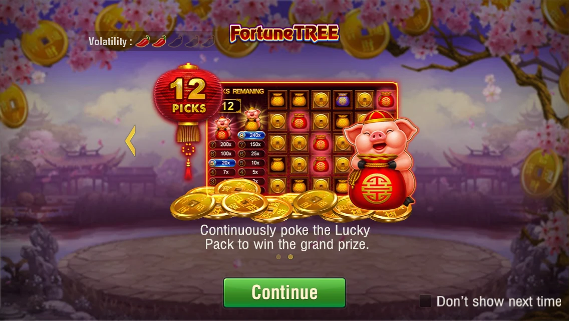 Fortune tree: Introduction showing a pick board and 12 picks.