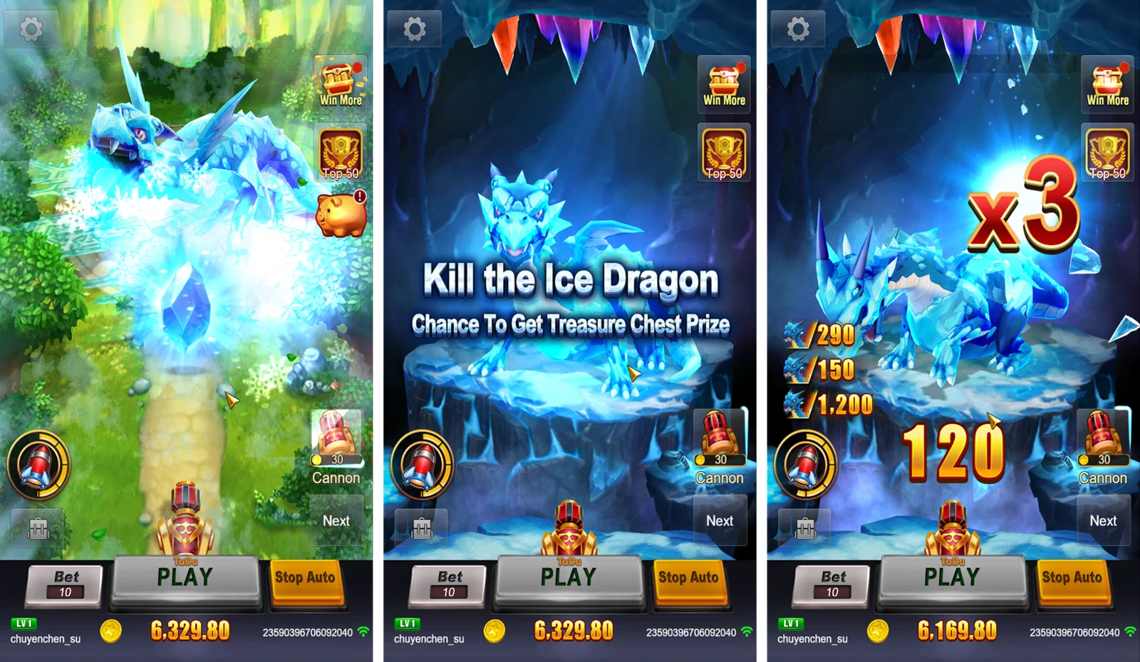 Crazy Hunter: Composite Ice Dragon feature screens.